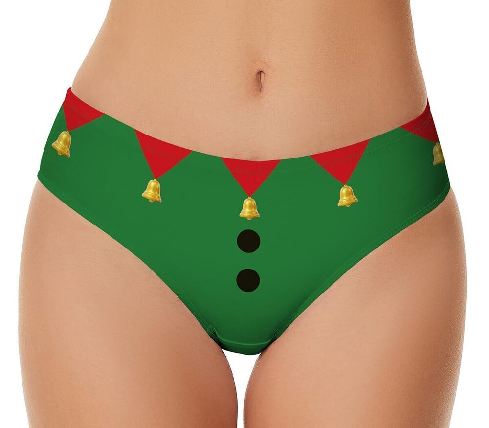 6681 Sexy Elf Costume Christmas Panties Ugly Christmas Underwear Wife